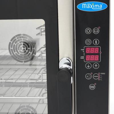 MAXIMA 08500208 | Kombinovaná parní Trouba - vhodná pro 4 Zásobníky (1/1 GN / 60 x 40 cm) - Digitální Displej - 400V