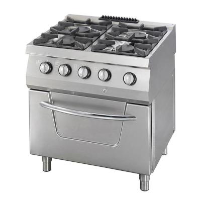 MAXIMA 09396113 | Heavy Duty sporák – 4 hořáky – dvojitá jednotka – hloubka 70 cm – 37 kW – plyn včetně trouby