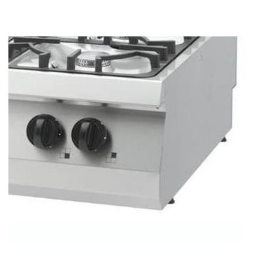 MAXIMA 09396119 | Heavy Duty sporák – 4 hořáky – dvojitá jednotka – hloubka 70 cm – 30 kW – plyn
