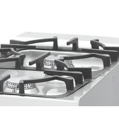 MAXIMA 09396116 | Heavy Duty sporák – 2 hořáky – samostatná jednotka – hloubka 70 cm – 13,5 kW – plyn