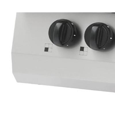 MAXIMA 09396116 | Heavy Duty sporák – 2 hořáky – samostatná jednotka – hloubka 70 cm – 13,5 kW – plyn