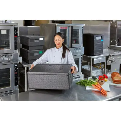 Termoizolační box Cam GoBox, horní plnění, GN 1/1, 35,5 l, Cambro, Černá, 600xx(H)257mm | EPP160110