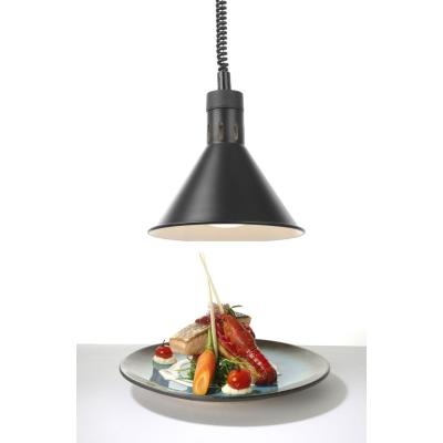 HENDI 273845 | Závěsná výhřevná lampa s nastavitelnou výškou, kuželová, HENDI, Černá, ⌀275x(H)250mm