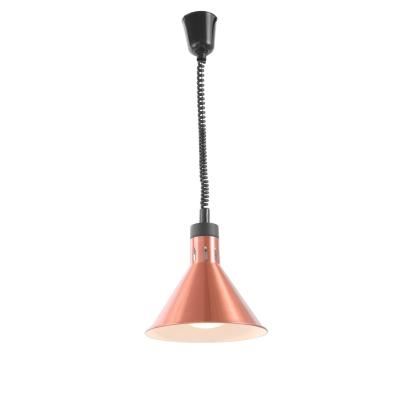 HENDI 273876 | Závěsná výhřevná lampa s nastavitelnou výškou, kuželová, HENDI, Měděná, ⌀275x(H)250mm