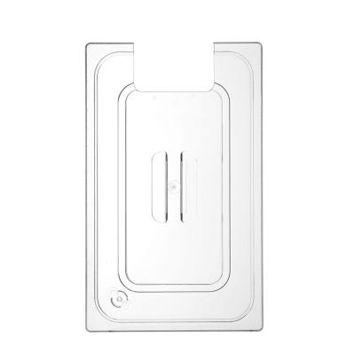 HENDI 864227 | Víko pro polykarbonátové nádoby GN s výřezem pro cirkulační čerpadlo sous vide, HENDI, GN 1/1, Průhledná