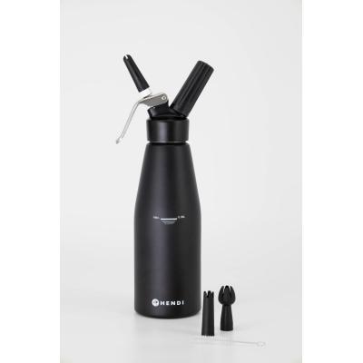 HENDI 588598 | Láhev na šlehačku, HENDI, Kitchen Line, 0, 95L, Černá, ⌀95x(H)320mm
