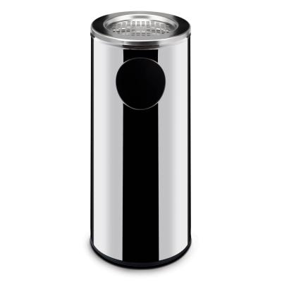 HENDI 691397 | Stojící odpadkový koš s popelníkem, HENDI, 33L, ⌀240x(H)660mm