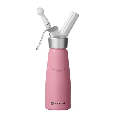 HENDI 975886 | Láhev na šlehačku, HENDI, 0, 5L, Pastelově růžová, ⌀80x(H)260mm