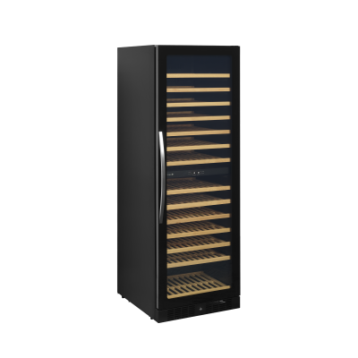 TEFCOLD 34132 | Černá duální bezrámová vinotéka | TFW400-2F