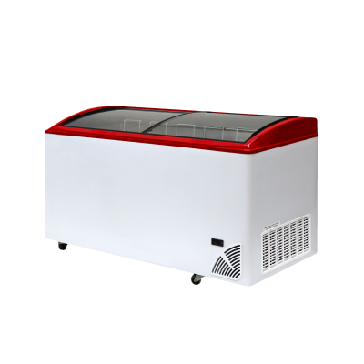 TEFCOLD 48552 | Pultová mraznička prosklené oblé víko | ARO 606/2 Red Edge