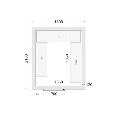 TEFCOLD 44148 | Panely ke stavebnicovým boxům 120 mm | CR 180x210x220