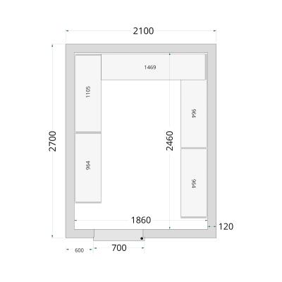 TEFCOLD 44154 | Panely ke stavebnicovým boxům 120 mm | CR 210x270x220