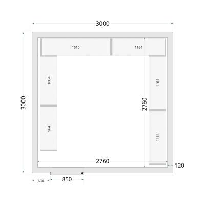TEFCOLD 49687 | Panely ke stavebnicovým boxům 120 mm | CR 300x300x220 WD