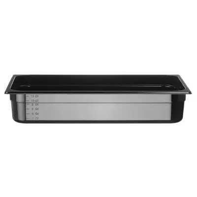Kontejner GN 1/1 černý polykarbonát, HENDI, Profi Line, GN 1/1, 14L, Černá, 530x325x(H)100mm | 862223