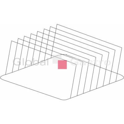 KROMO 8644130 | Držák plechů a podnosů nerez 300 x 465 x 210 mm (rozteč 48 mm)