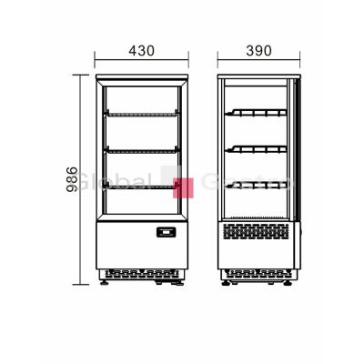 GASTRO-TIP 6174004 | Vitrína chladící RT-78L-8 nerez
