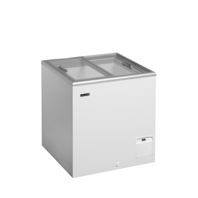 TEFCOLD 69806 | Pultová mraznička prosklené rovné víko | IDA200-W1