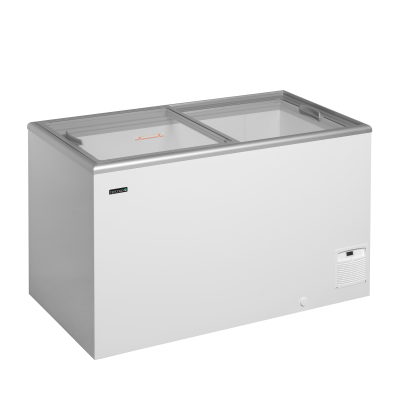 TEFCOLD 69808 | Pultová mraznička prosklené rovné víko | IDA400-W1