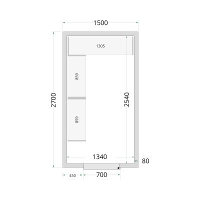 TEFCOLD 44068 | Panely ke stavebnicovým boxům 80 mm | CR 150x270x220