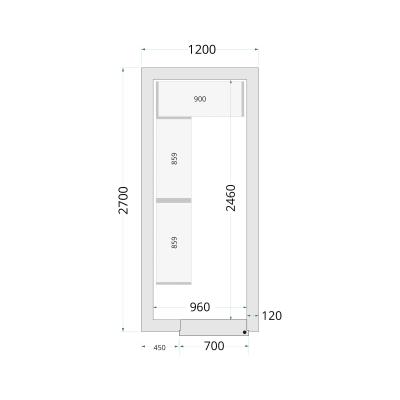 TEFCOLD 44139 | Panely ke stavebnicovým boxům 120 mm | CR 120x270x220