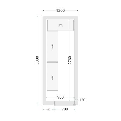 TEFCOLD 44140 | Panely ke stavebnicovým boxům 120 mm | CR 120x300x220