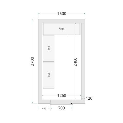 TEFCOLD 44145 | Panely ke stavebnicovým boxům 120 mm | CR 150x270x220