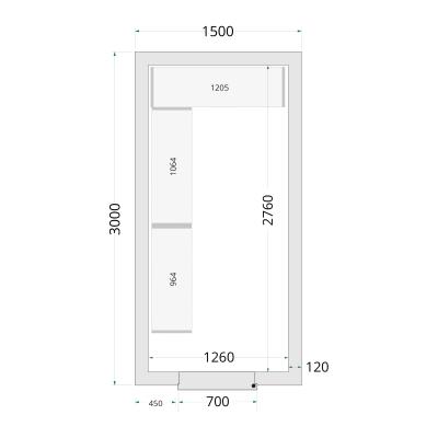 TEFCOLD 44146 | Panely ke stavebnicovým boxům 120 mm | CR 150x300x220