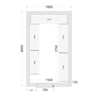 TEFCOLD 44151 | Panely ke stavebnicovým boxům 120 mm | CR 180x300x220
