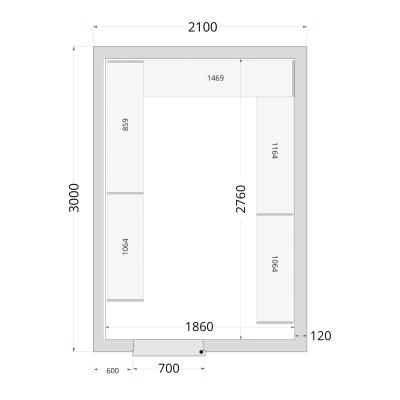 TEFCOLD 44155 | Panely ke stavebnicovým boxům 120 mm | CR 210x300x220