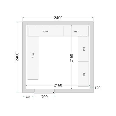 TEFCOLD 44156 | Panely ke stavebnicovým boxům 120 mm | CR 240x240x220