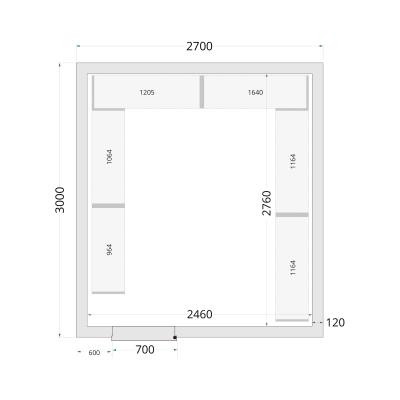 TEFCOLD 44160 | Panely ke stavebnicovým boxům 120 mm | CR 270x300x220