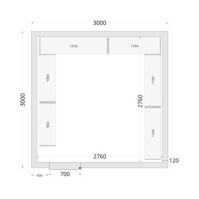 TEFCOLD 44161 | Panely ke stavebnicovým boxům 120 mm | CR 300x300x220
