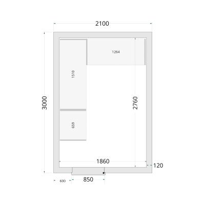 TEFCOLD 51054 | Panely ke stavebnicovým boxům 120 mm | CR 210x300x220 WD