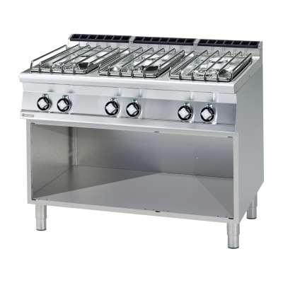 RM Gastro PC-712GP | Sporák plynový 6x hořák s podestavbou