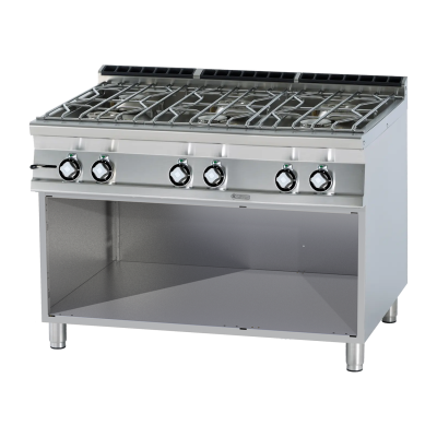 RM Gastro PCA-912G | Sporák vodní plynový 6x hořák s podestavbou