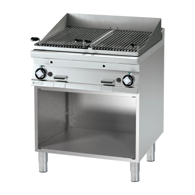 RM Gastro CW-98G | Lávový gril plynový dvojitý 2x 38x66 s podestavbou