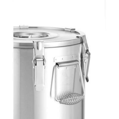 HENDI 710227 | Izolovaný přenosný kontejner – se závitníkem, HENDI, Profi Line, 20L, Stříbrná, ⌀330x(H)360mm