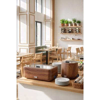 HENDI 470466 | Chafing dish UNIQ, HENDI, designed by Robert Bronwasser, GN 1/1, Dřevo