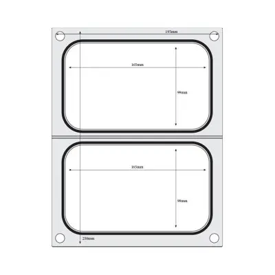 Těsnicí matrice pro těsnicí stroj , HENDI, na dvě misky 178x113 mm | 805589