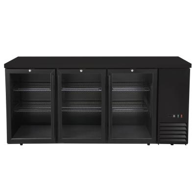 ARKTIC 241370 | Chladicí barový pult, skleněné dveře, Arktic, 6 polic, 493L, Černá