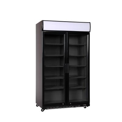 ARKTIC 241042 | Chladnička s pruhovanými dveřmi, dvoukřídlé dveře, Arktic, Prístrešek s LED osvětlením, 827L, Černá