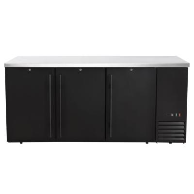 ARKTIC 241400 | Chladicí barový pult, plné dveře, Arktic, 6 polic, 493L, Černá