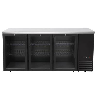 ARKTIC 241356 | Chladicí barový pult, skleněné dveře, Arktic, 6 polic, 493L, Černá