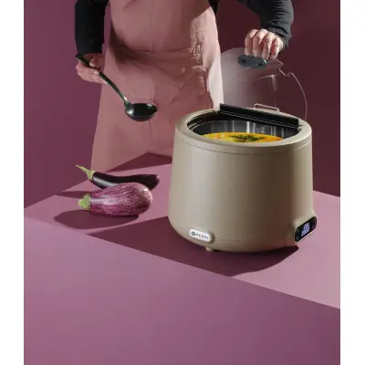 Konvice na polévku UNIQ, HENDI, designed by Robert Bronwasser, 8L, Béžová, 220-240V/500W, 365x(H)325mm | 860557