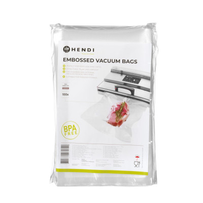 Reliéfní vakuové sáčky - 100 ks, HENDI, 100 ks, 150x250mm | 971390
