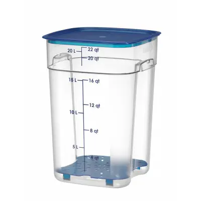 Nádoba na potraviny CamSquares Fresh Pro , Cambro, Camsquare, 20,8L, Průhledná, 289x289x(H)401mm | 22SFSPROCW135