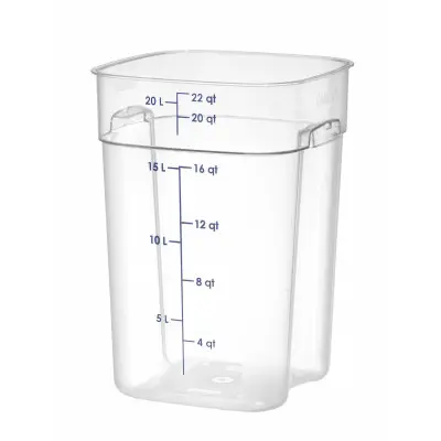 Nádoba na potraviny CamSquares Fresh Pro , Cambro, Camsquare, 20,8L, Průhledná, 289x289x(H)401mm | 22SFSPROCW135