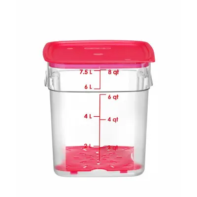 Nádoba na potraviny CamSquares Fresh Pro , Cambro, 7,6L, Průhledná, 229x229x(H)243mm | 8SFSPROCW135