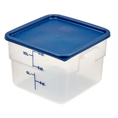 Transparentní polypropylenová nádoba na potraviny CamSquare, Cambro, 11,4 l, 11,4L, Průhledná, 256x310x(H)210mm | 12SFSPP190