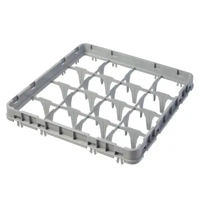 Nástavec koše full drop 500x500 mm šedý, model E1, Cambro, počet přihrádek: 16 (4x4), rozměr přihrádky: 111x111 mm, Světle šedá